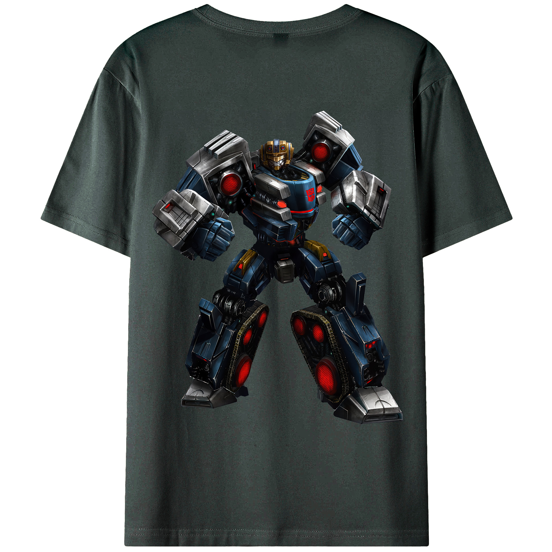 （画像用） Transformers トランスフォーマー 綿100％ メンズ半袖Tシャツ（バックプリント） 通気性